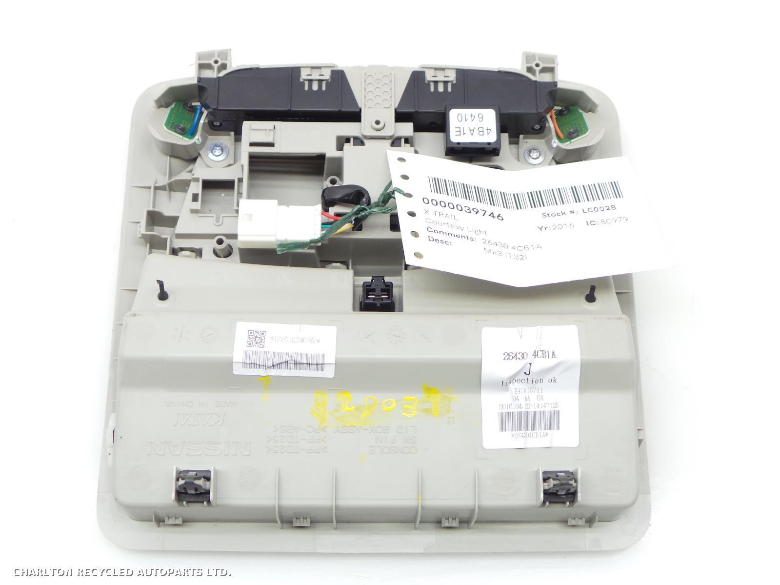 View Auto part Courtesy Light NISSAN X TRAIL 2016