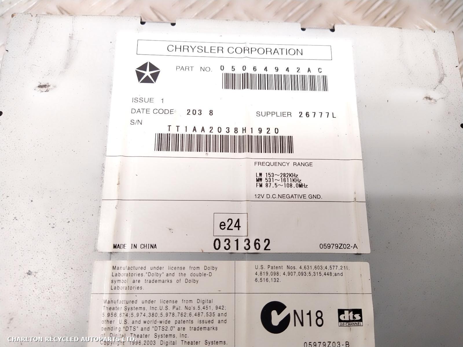 2010 DODGE JOURNEY A/V Equipment View Auto part A/V Equipment DODGE JOURNEY 2010