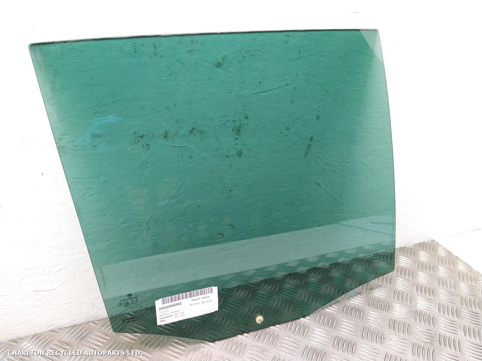 2008 VOLKSWAGEN TIGUAN RR Door Window View Auto part RR Door Window VOLKSWAGEN TIGUAN 2008