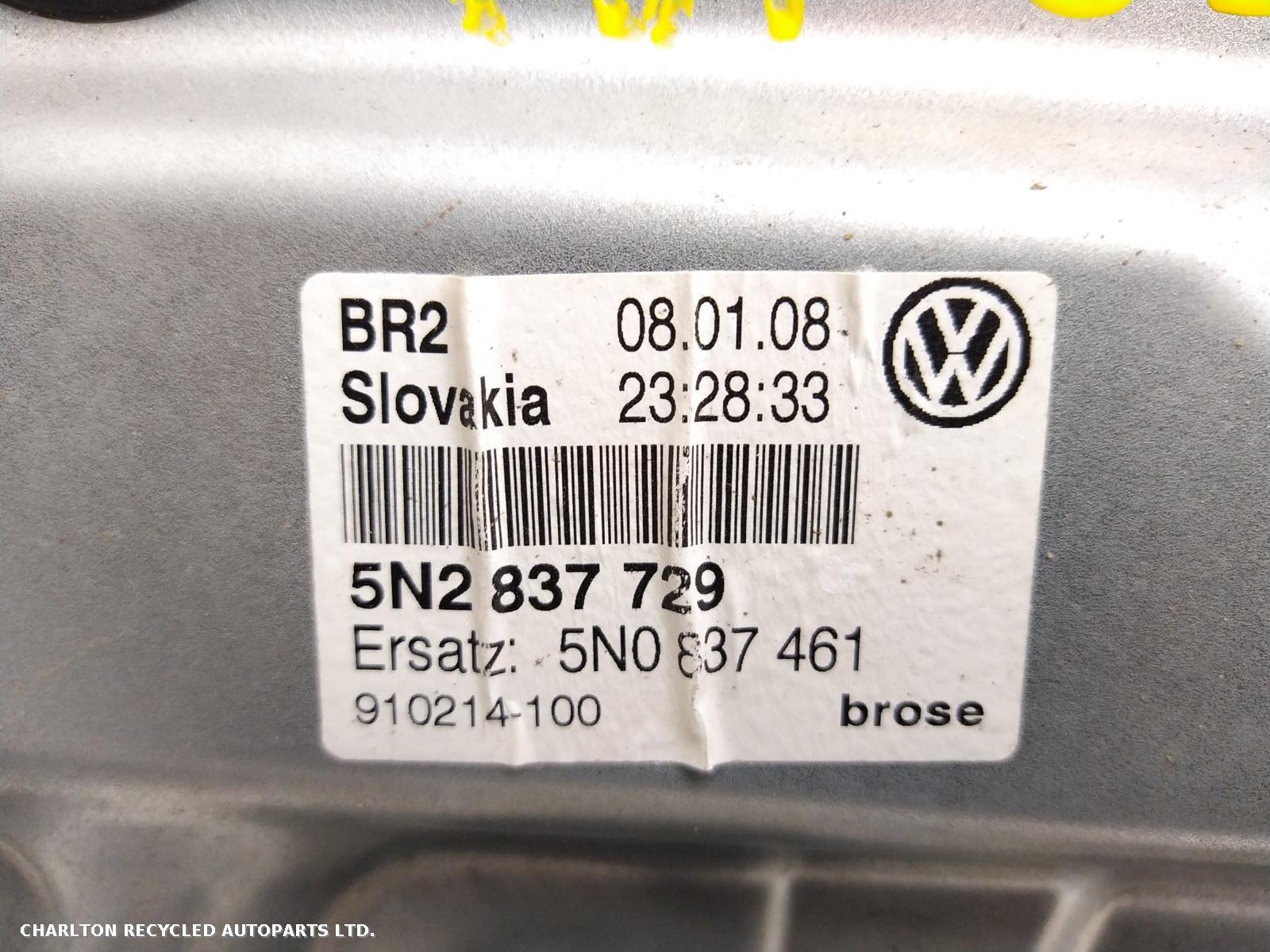 2008 VOLKSWAGEN TIGUAN LF Window Regulator View Auto part LF Window Regulator VOLKSWAGEN TIGUAN 2008