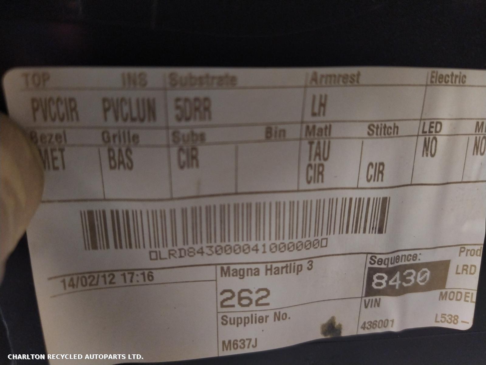 View Auto part Door Panel LAND ROVER RANGE ROVER EVOQUE 2012