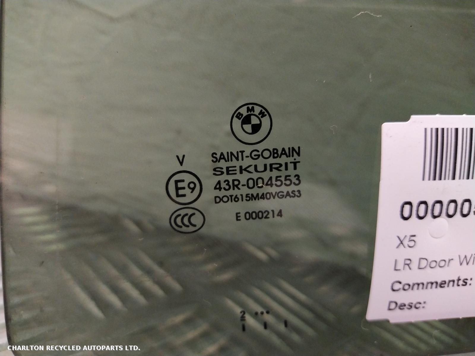 View Auto part LR Door Window BMW X5 2012
