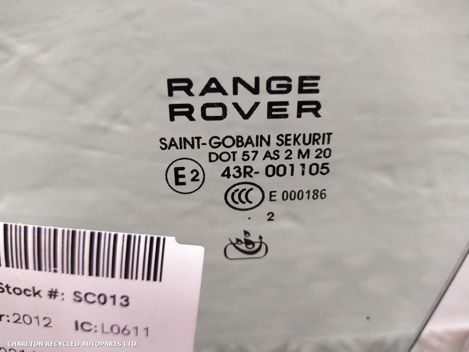 View Auto part LF Door Window LAND ROVER RANGE ROVER EVOQUE 2012