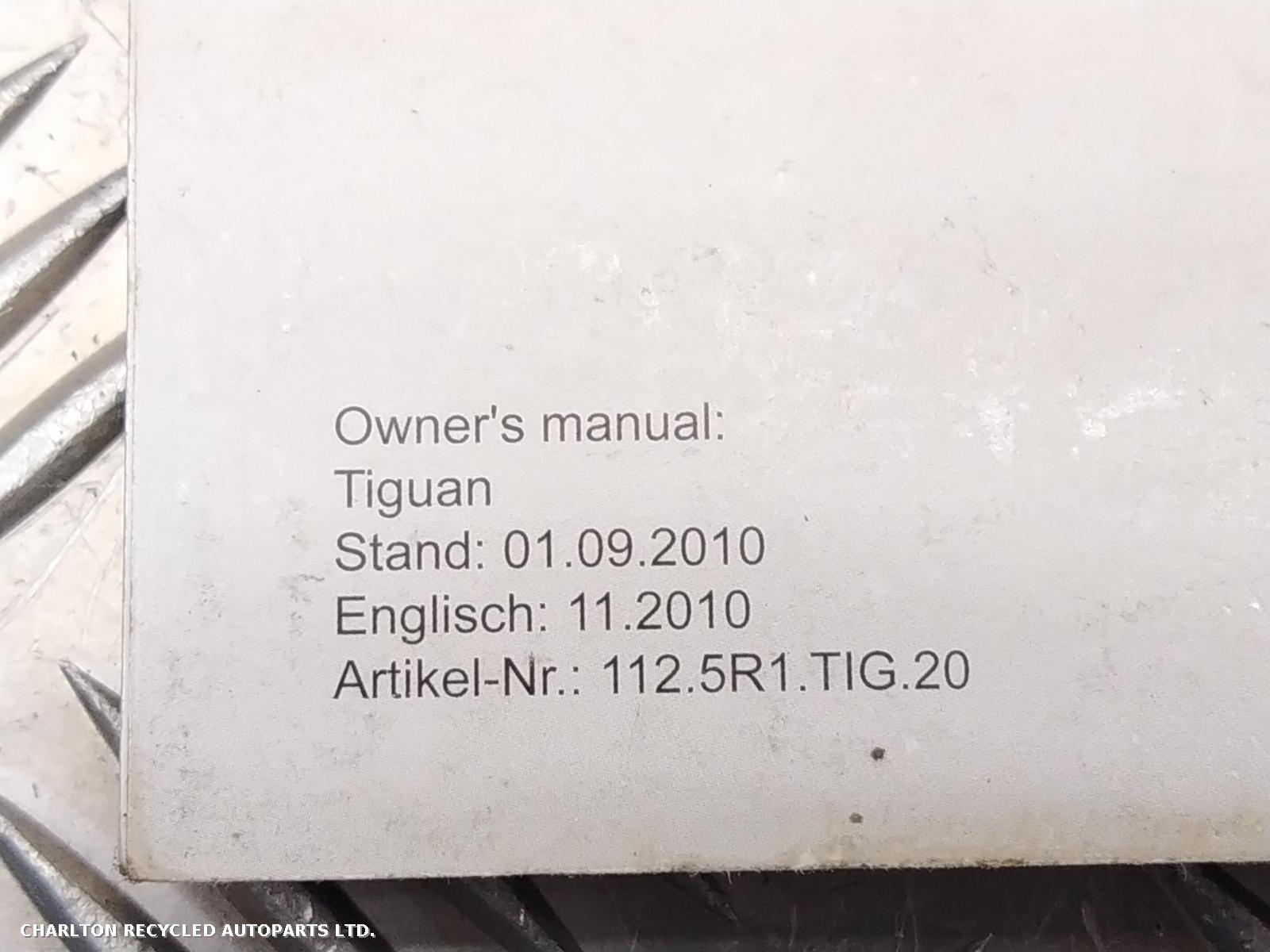 View Auto part Handbook VOLKSWAGEN TIGUAN 2009