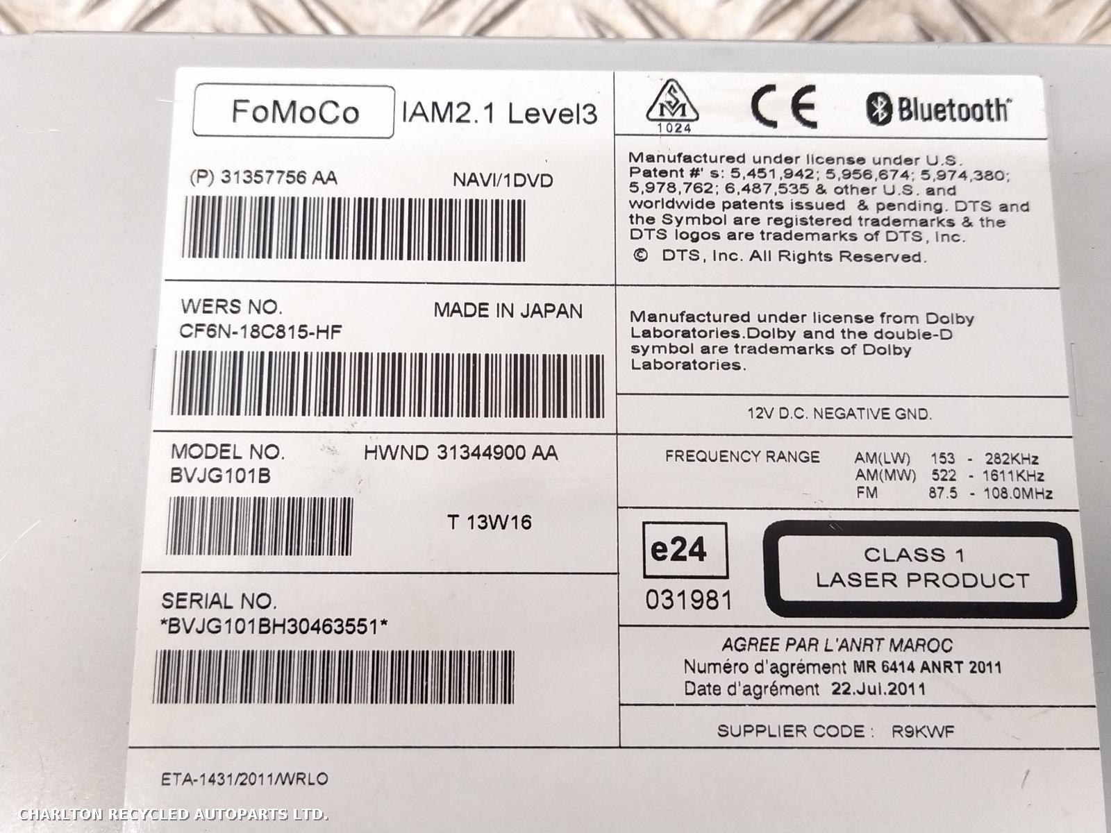 2013 LAND ROVER RANGE ROVER SPORT CD Changer View Auto part CD Changer LAND ROVER RANGE ROVER SPORT 2013
