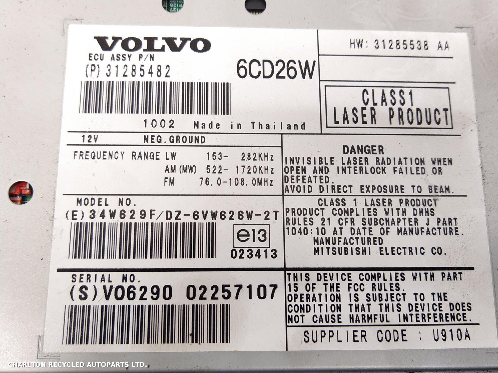 View Auto part A/V Equipment VOLVO XC90 2010