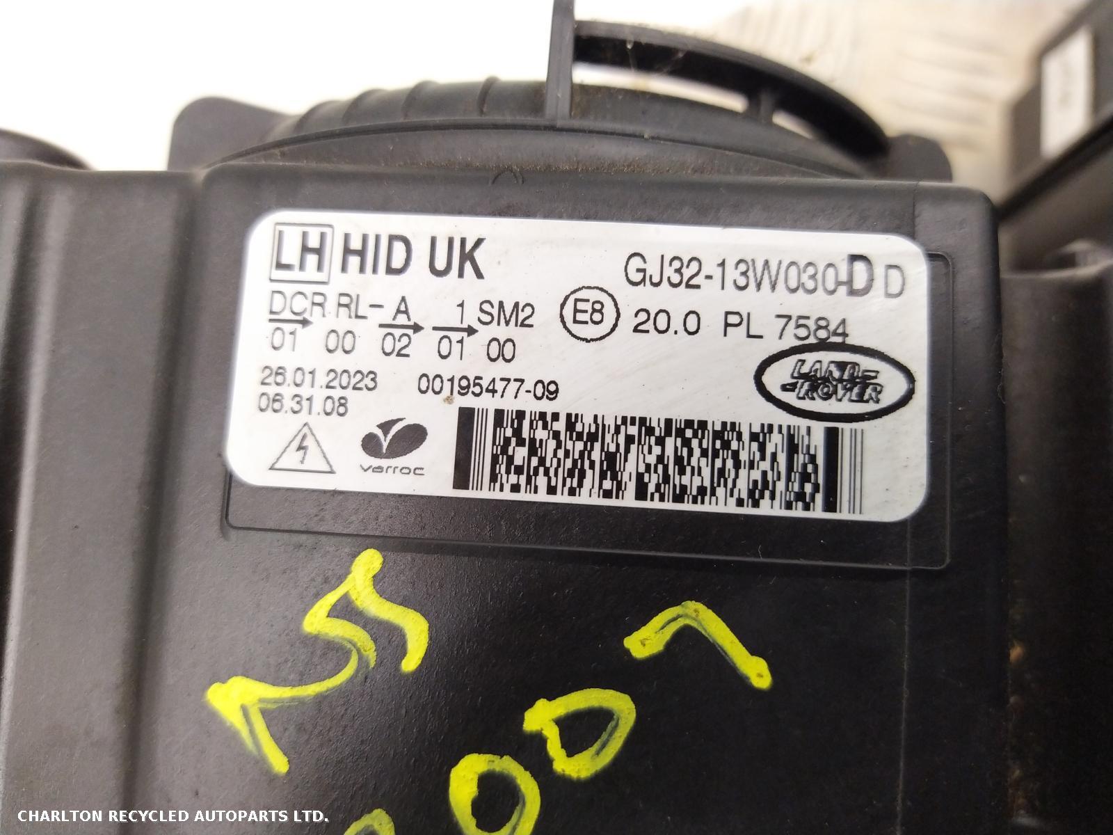 View Auto part L Headlamp LAND ROVER RANGE ROVER EVOQUE 2016
