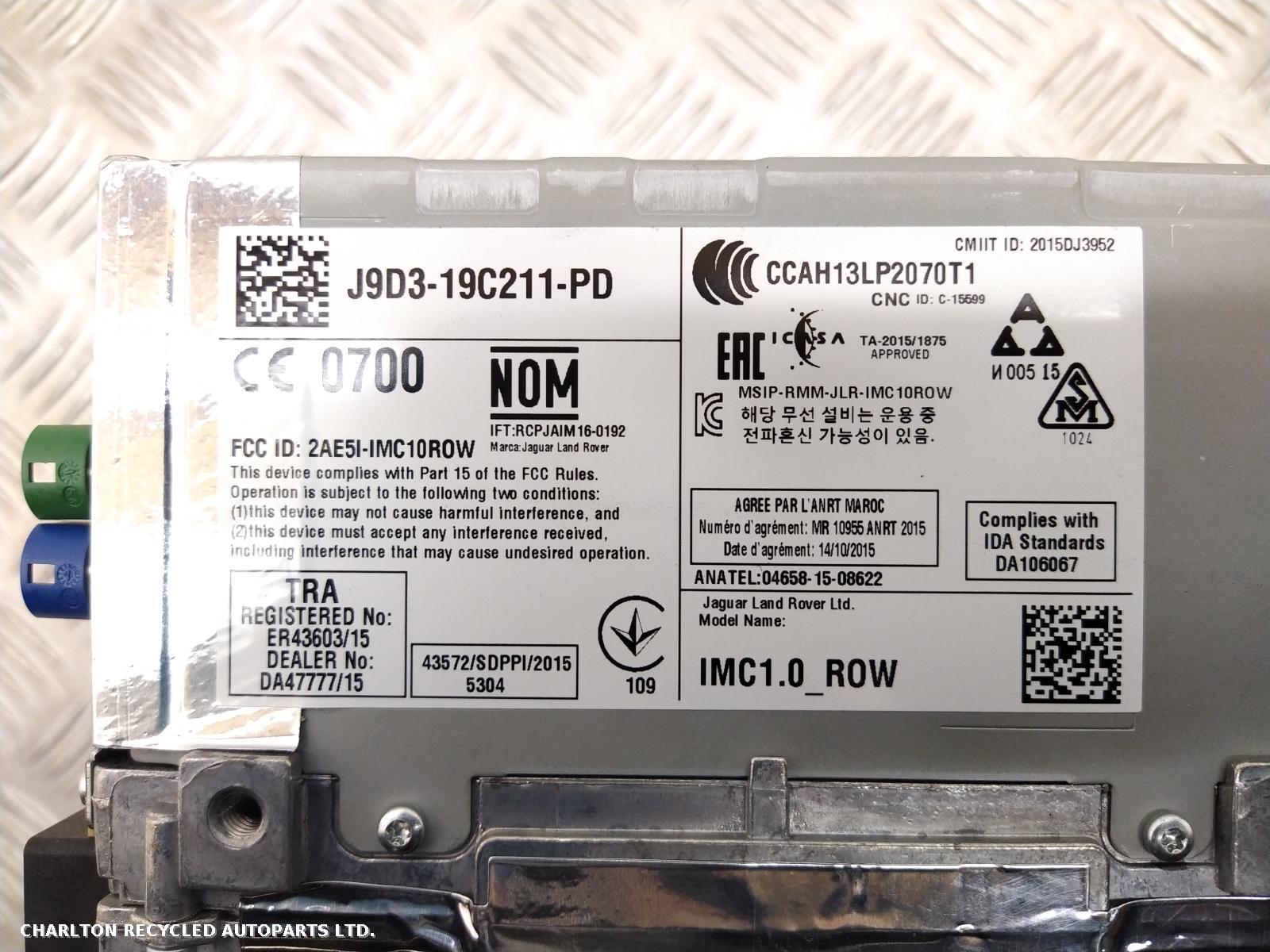 View Auto part A/V Equipment LAND ROVER RANGE ROVER VELAR 2019