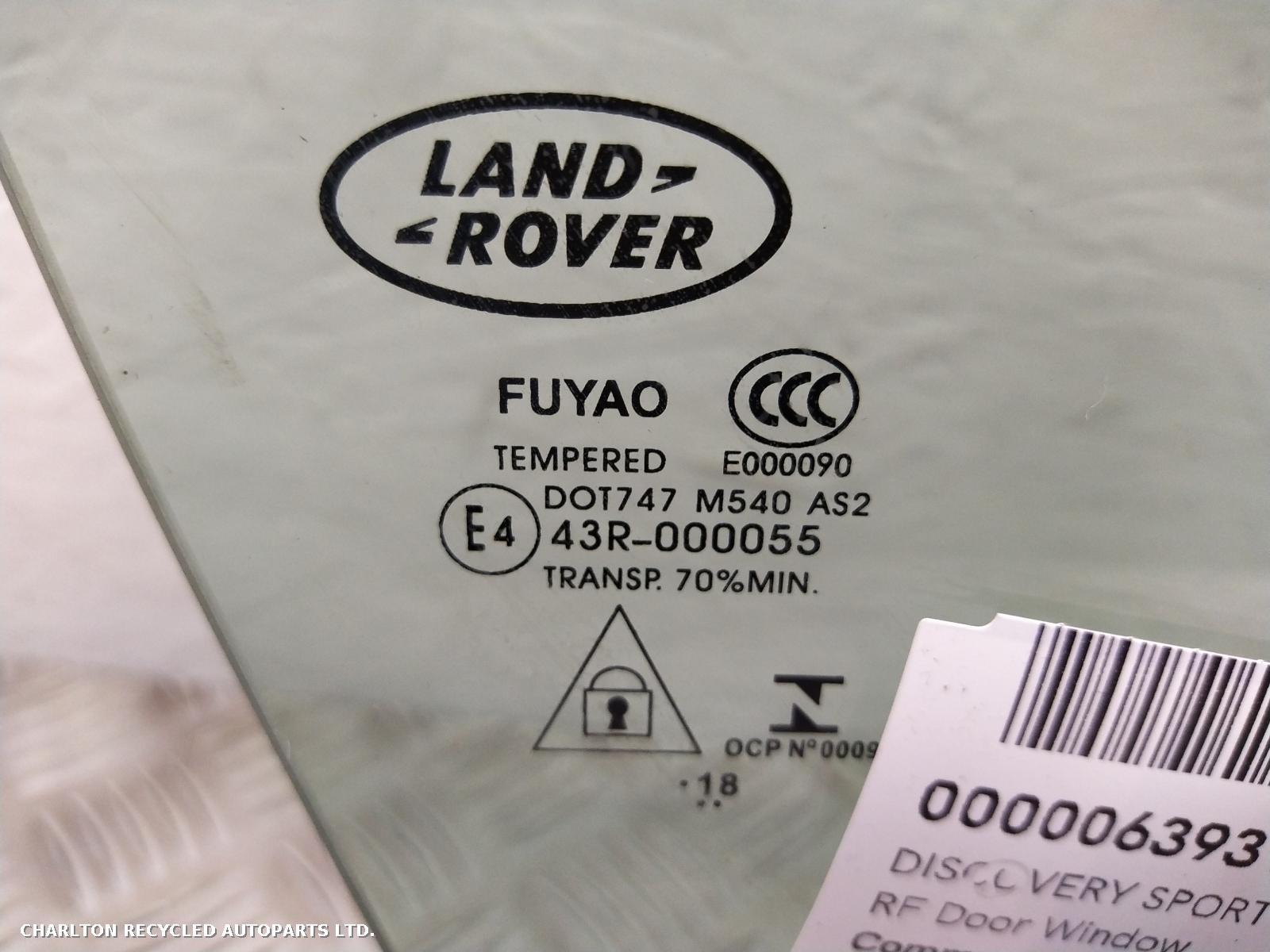 View Auto part RF Door Window LAND ROVER DISCOVERY SPORT 2018