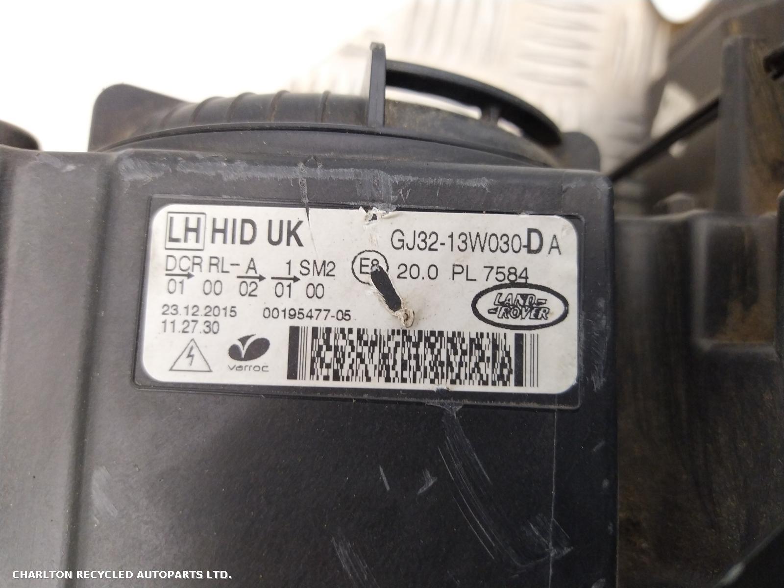 View Auto part L Headlamp LAND ROVER RANGE ROVER EVOQUE 2016