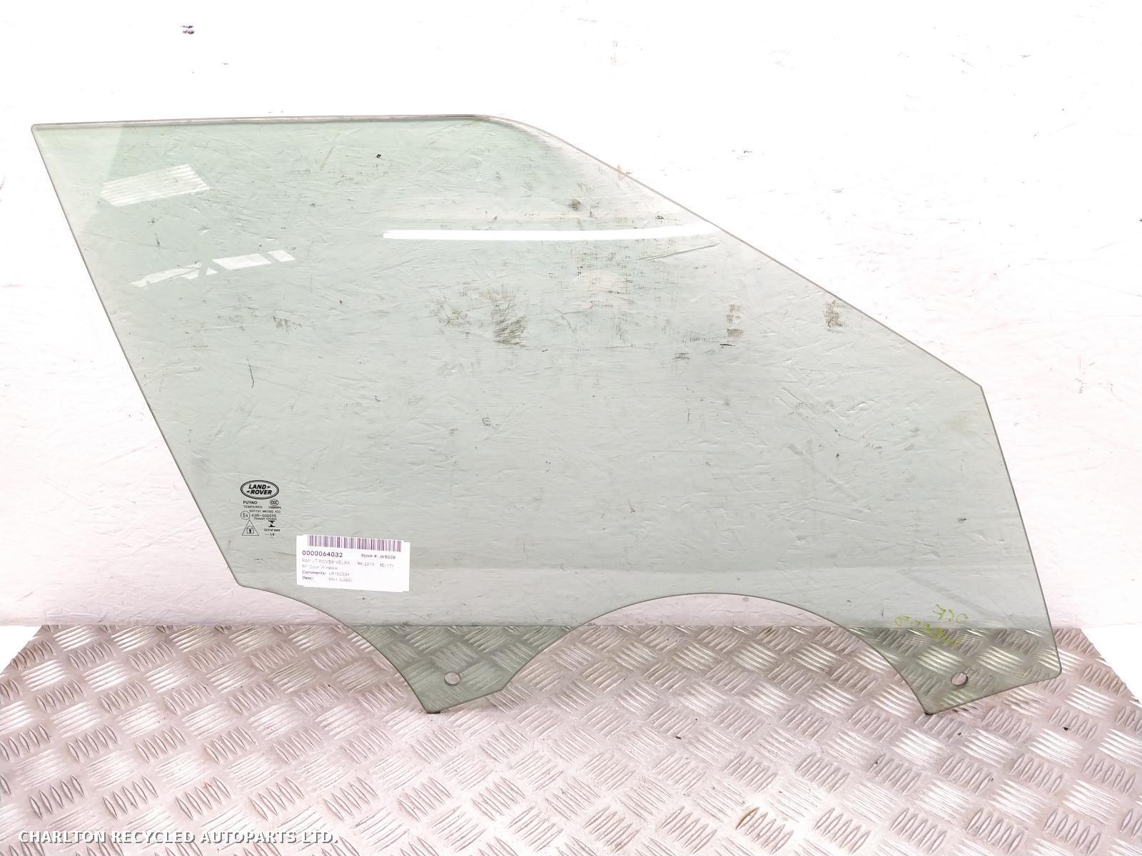 2019 LAND ROVER RANGE ROVER VELAR RF Door Window View Auto part RF Door Window LAND ROVER RANGE ROVER VELAR 2019