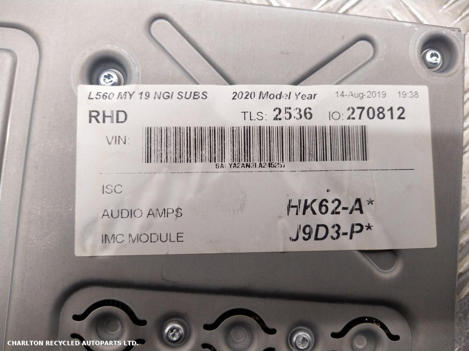 View Auto part Amplifier Unit LAND ROVER RANGE ROVER VELAR 2019