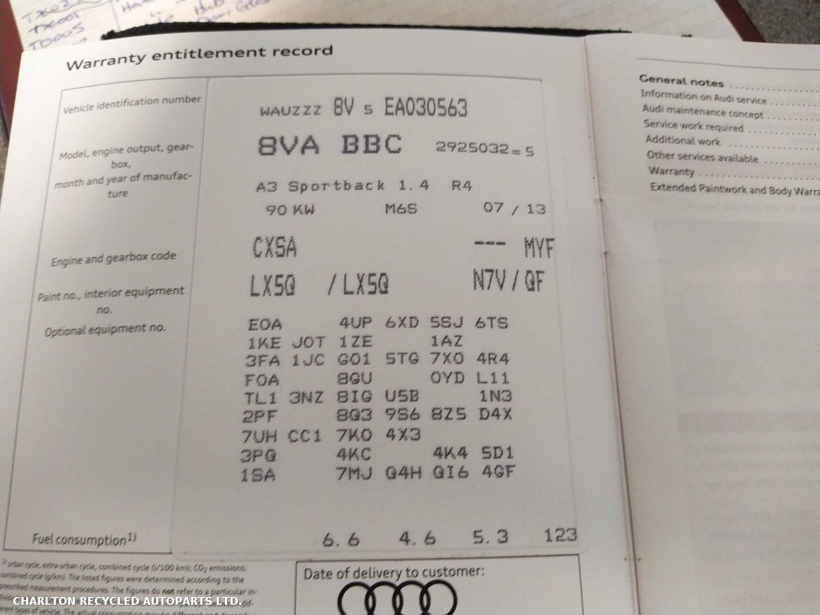 2013 AUDI A3 Headlight Switch View Auto part Headlight Switch AUDI A3 2013